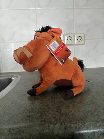 Disney Lion King Knuffel Pumba, 25cm, Ophalen of Verzenden, Nieuw