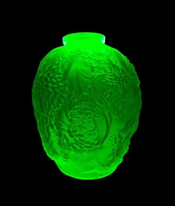 Grand vase boule Art Déco - Vaas - Uraniumglas
