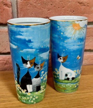 Goebel - Rosina Wachtmeister - Vaas (2) - Porselein - Goebel, Antiek en Kunst, Antiek | Glas en Kristal