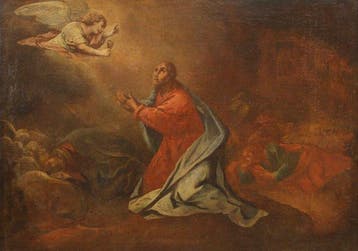 Italiaanse school (XVII) - Cristo nell’orto degli ulivi - cm
