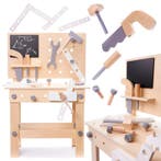 Speelgoed gereedschap werkbank van hout met accessoires, Kinderen en Baby's, Speelgoed | Houten speelgoed, Ophalen of Verzenden