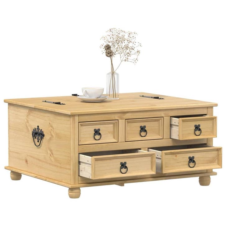 vidaXL Opbergbox Corona 90x78x45 cm massief grenenhout, Huis en Inrichting, Woonaccessoires | Kisten, Nieuw, Verzenden