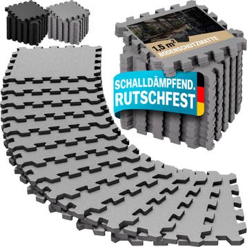 Vloerbescherming/puzzelmat Set van 18 Grijs 175x88x1cm, Verzenden, Nieuw