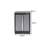 Werkplaatskast / werkbank met metaal omkleed werkblad - 68 x, Doe-het-zelf en Verbouw, Werkbanken, Ophalen of Verzenden, Nieuw