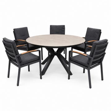 Samantha Costa Rica dining tuinset 144xH75 cm 6 delig, Ophalen of Verzenden, Nieuw