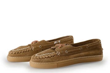Manfield Instappers in maat 38 Cognac, Kleding | Dames, Overige kleuren, Verzenden, Instappers, Zo goed als nieuw
