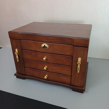 Sieradendoos - Sieradendoos - Hout, spiegel, Antiek en Kunst