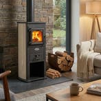 Houtkachel Antraciet 8,5kW | CE | Beste Prijs, Ophalen of Verzenden, Nieuw, Vrijstaande haard, Houthaard