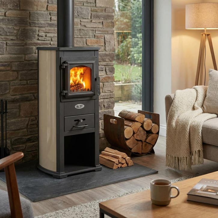 Houtkachel Antraciet 8,5kW | CE | Beste Prijs, Huis en Inrichting, Haarden, Houthaard, Nieuw, Ophalen of Verzenden
