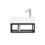 Sani Royal Fontein Frame Mat Zwart Solid Surface, Nieuw