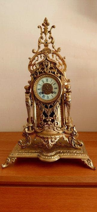 Pendule - Antiek - Verguld brons - 1880-1920 - In, Antiek en Kunst