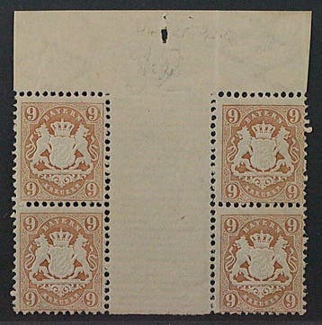 Beieren 1873 - Bayern 28 X ZW ** WZ. X in het, Gestempeld