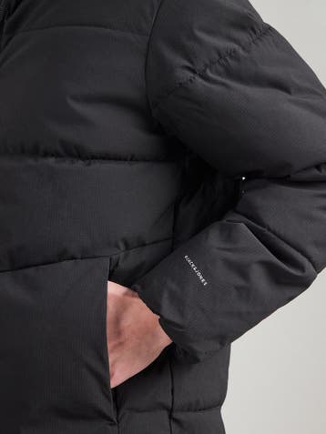 2dekans | Jack & Jones Brady lange donsjas heren – zwart –, Ophalen of Verzenden, Zo goed als nieuw