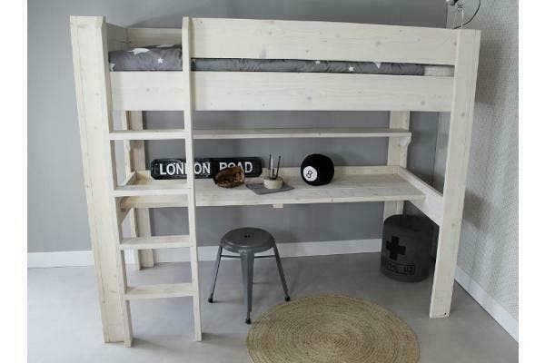 STOERE Hoogslaper STEIGERHOUT - Collectie Hoogslapers (TIP), Kinderen en Baby's, Kinderkamer | Stapelbedden en Hoogslapers, Hoogslaper