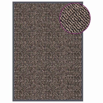 vidaXL Deurmat getuft 40x60 cm donkerbruin, Tuin en Terras, Verzenden, Nieuw