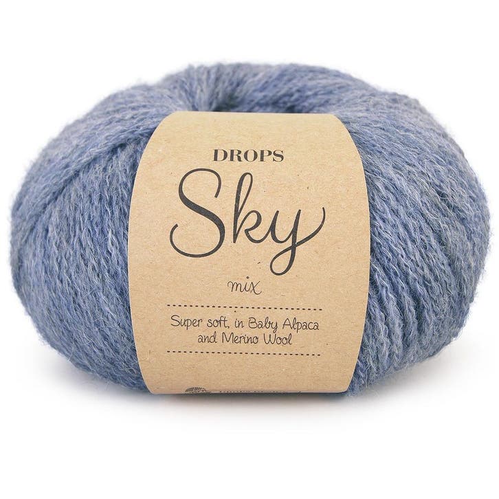 DROPS Sky Mix - 12 denimblauw - Wol Garen, Hobby en Vrije tijd, Breien en Haken, Ophalen of Verzenden