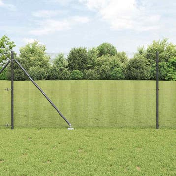 vidaXL gelast draadhek met grondpennen 25 x 1,2 m, Verzenden, Nieuw, IJzer