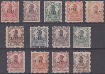 Rio de Oro 1917 - Volledige serie. Postzegels uit 1912. -, Gestempeld