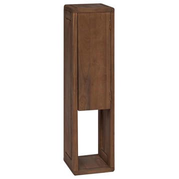vidaXL Badkamer Zijkast Naturel 25 x 25 x 100 cm Massief, Huis en Inrichting, Verzenden, Nieuw