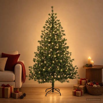 vidaXL Kunstmatige Inklapbare Kerstboom 150 cm 150 LEDs, Verzenden, Nieuw