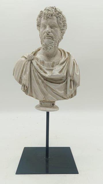 sculptuur, Antonino Pio - 38 cm - marmerpoeder
