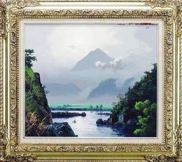 Olieverfschilderij op doek “Mountains of Hokuriku” met