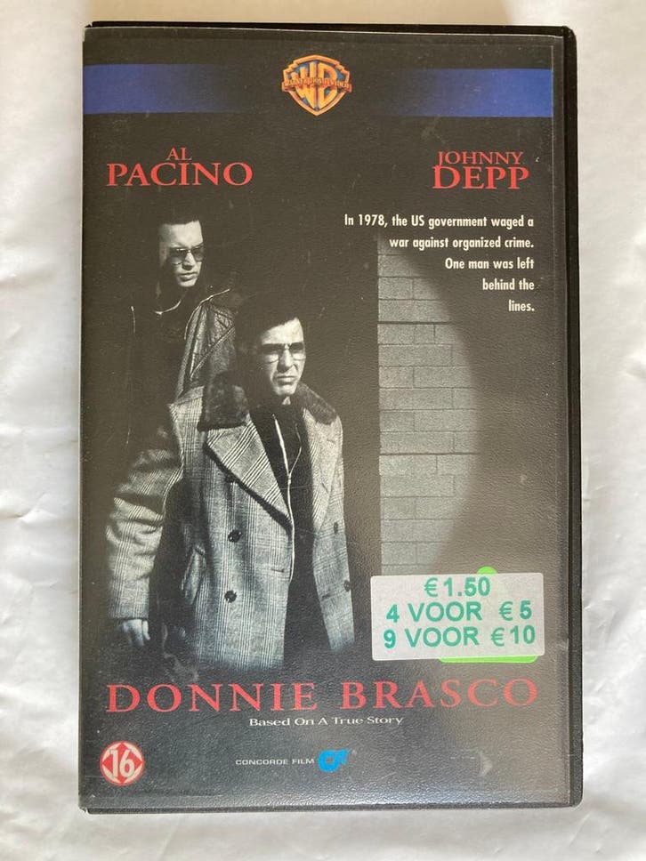 DONNIE BRASCO (EX RENTAL) (VHS), Cd's en Dvd's, VHS | Film, Gebruikt, Verzenden
