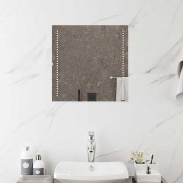 vidaXL LED Badkamer Spiegel Transparant 50 x 50 cm gehard, Huis en Inrichting, Verzenden, Nieuw