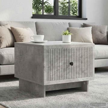 vidaXL Salontafel met lade Betongrijs 49 x 50 x 40 cm, Verzenden, Nieuw, Overige houtsoorten, 50 tot 100 cm