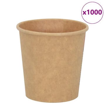 vidaXL Papieren koffiekopjes 1000 st 4oz 100 ml bruin, Verzenden, Nieuw