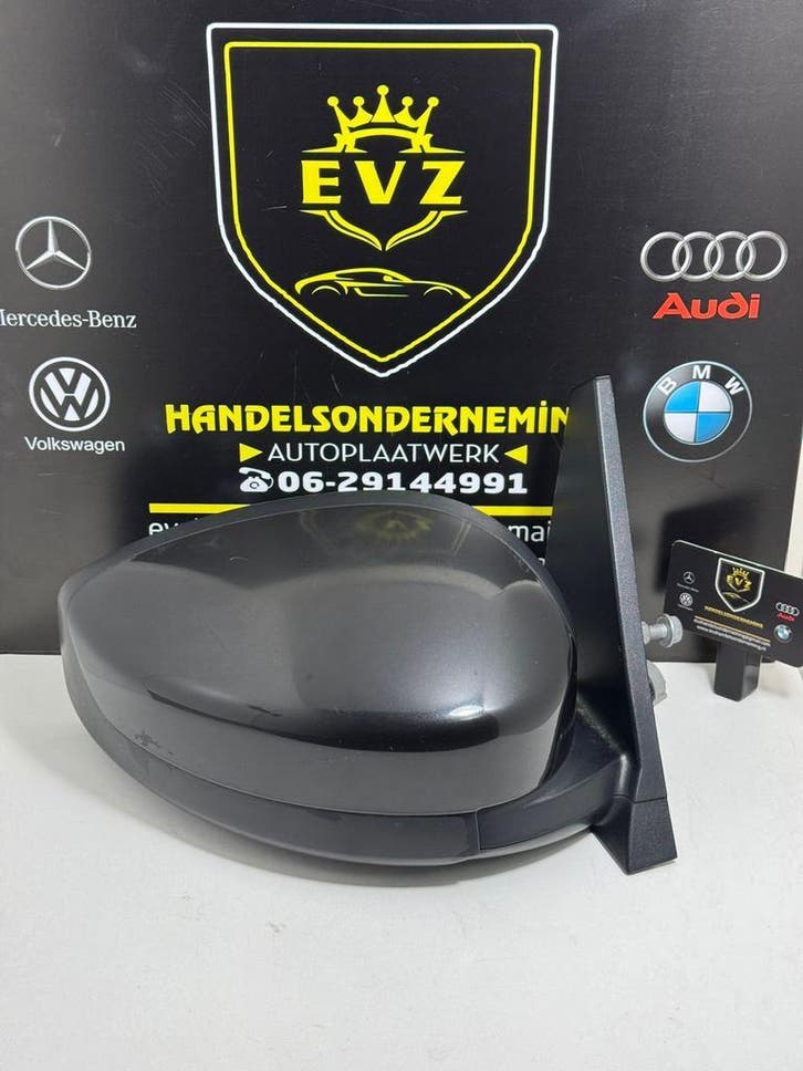 Renault Espace bj.2007 buitenspiegel rechts zwart NV676, Auto-onderdelen, Spiegels, Gebruikt, Renault