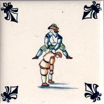 KLM Airline Business Class Delft Blue Tile Coaster - 75×75, Verzenden, Zo goed als nieuw