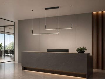 (2x) Alura Linear Hanglamp Zand Zwart 100cm&100cm..., Ophalen, Nieuw
