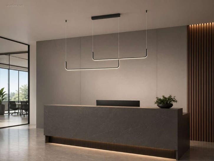 (2x) Alura Linear Hanglamp Zand Zwart 100cm&100cm..., Huis en Inrichting, Lampen | Plafondlampen, Ophalen