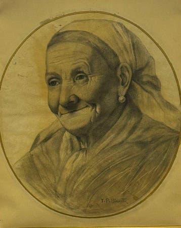 Tito Pellicciotti (1871-1950), Attr. - Ritratto di Anziana, Antiek en Kunst