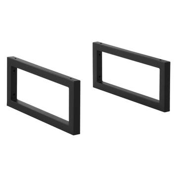 Ophangbeugel voor wastafelblad set van 2 zwart mat 45x20 cm, Verzenden, Nieuw