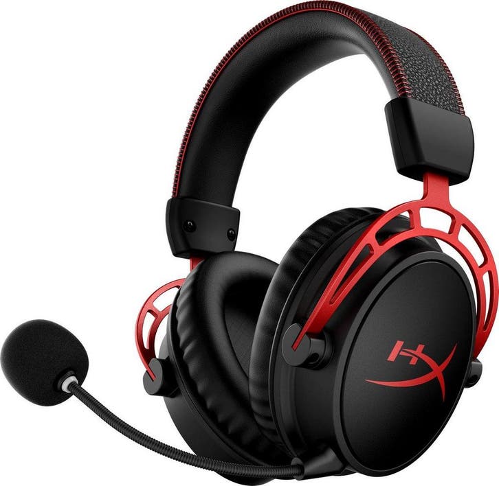 HyperX Cloud Alpha Wireless Headset - Zwart/Rood PS4, Spelcomputers en Games, Spelcomputers | Sony PlayStation 4, Zo goed als nieuw