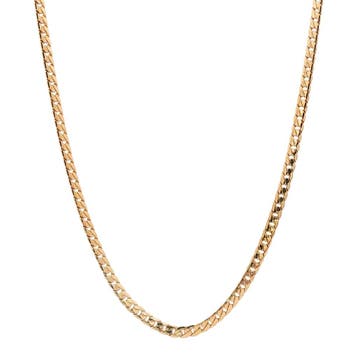 Gouden gourmet collier 47 cm 14 karaat, Sieraden, Tassen en Uiterlijk, Kettingen, Verzenden, Zo goed als nieuw, Goud