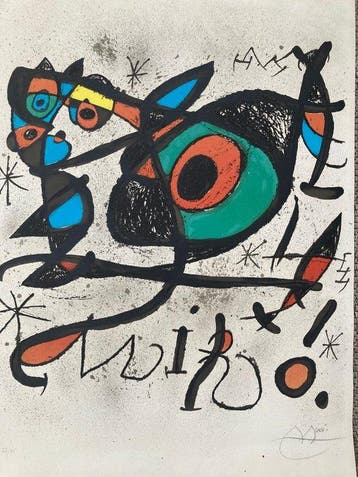 Joan Miro (1893-1983) - Sobreteixims I Escultures - Sala, Antiek en Kunst