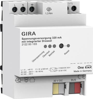 Gira OneKNX 320mA Voeding Met Geïntegreerde Spoel - 212200, Verzenden, Nieuw, Overige typen