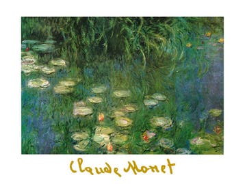 Kunstdruk Claude Monet - Ninfee dellOrangerie 80x60cm, Verzenden, Nieuw