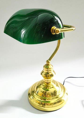 Bankierslamp - Glas, Metaal - bankier