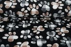 Bedrukte Fleece Hondenpoot Zwart, Hobby en Vrije tijd, Stoffen en Lappen, Nieuw