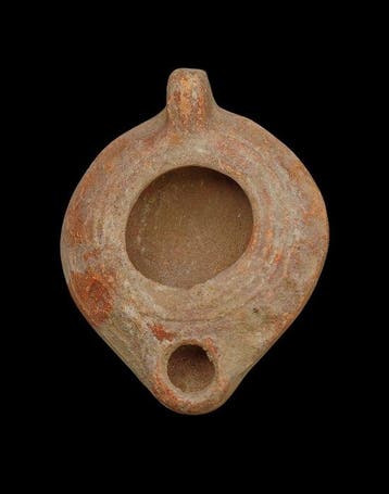 Oud-Romeins Terracotta olielamp - 85 mm (Zonder
