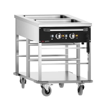 GGM Gastro | Bain-marie wagen - 2 kW - 2x GN 1/1 - | TWBK200, Verzenden, Nieuw