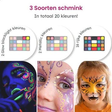 2dekans | Partizzle Schminkset op Waterbasis - Schmink Boek, Ophalen of Verzenden, Zo goed als nieuw