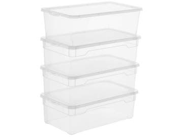 Veiling - Rotho Clear Set van 4 opbergdozen 5l met deksel, Gebruikt