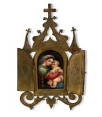 Icoon - Porselein, Metaal - Madonna van de Stoel