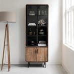 *WOONWINKEL* DTP Home Evo Hoge Vitrine Kast Teak Hout, Verzenden, Nieuw