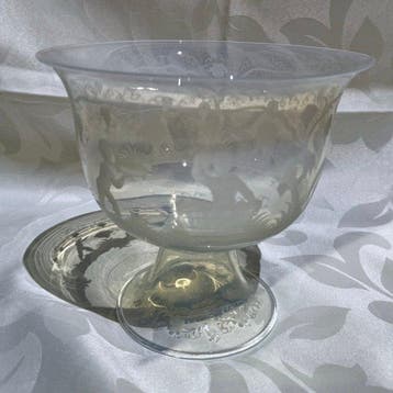 Kom - Muranoglas - Murano-stijl druivenoogstcompote; Seguso